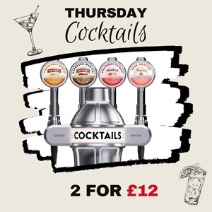 2 for £12 on all our classic cocktails every Thursday